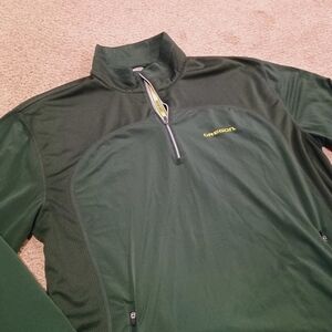 Oregon Ducks 1/4 zip pullover jacket in green, Mens Size XXL Big & Tall